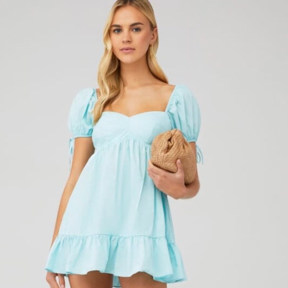 Amanda Uprichard Light Blue Mini Dress